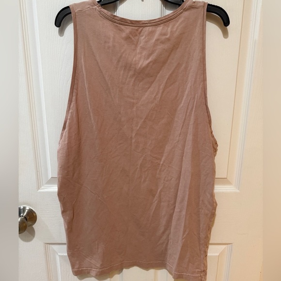 Pull&Bear Pink Sleeveless Muscle Tee Relaxed Fit - Picture 4 of 5